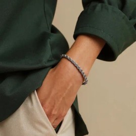 Pulsera Twist Rope De Acero Inoxidable Para Hombre