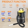 TROURAY Ash Vacuum Cleaner,2.6 Gallon Heat-Resistant Lightweight Canister Vac Cleaners