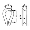 MarineNow Stainless Steel 316 Rope Thimble Marine Grade 5/16", 3/8",