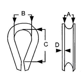 MarineNow Stainless Steel 316 Rope Thimble Marine Grade 5/16", 3/8", 1/2", 5/8", 3/4", 7/8", and 1" (3/8", 02-Pack)