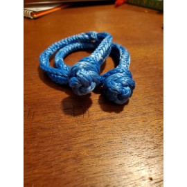 Soft Shackles 3/16 Amsteel Blue w/ BUTTON KNOT --eXtra strong-