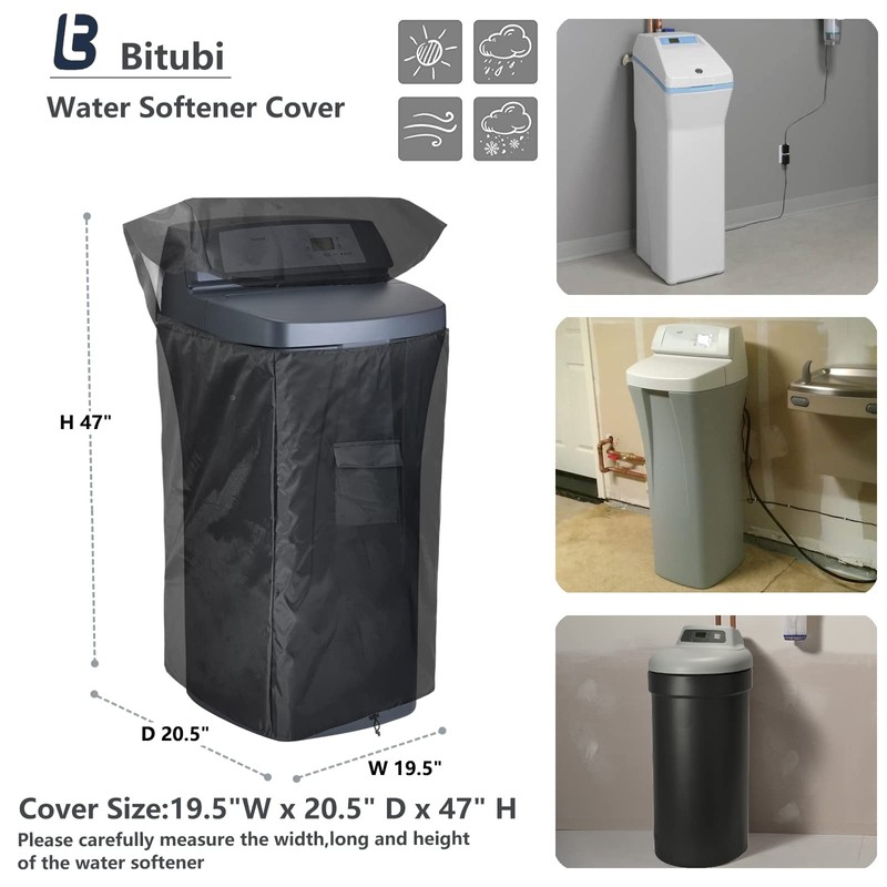 Bitubi Water Softener Cover with Split Zipper,Waterproof Anti-UV(19.5"W x 20.5"