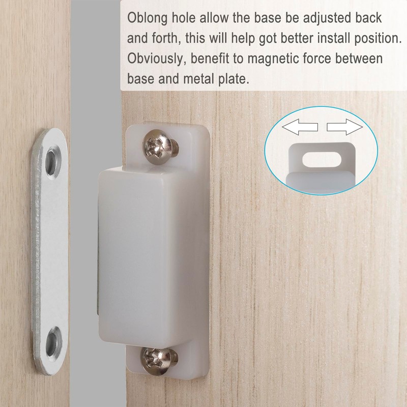 SDTWZW Cabinet Magnets Latch White Magnetic Door Catch for Cupboard