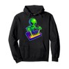 Funny Alien Playing Synth Electronic Music Space EDM Pullover Hoodie