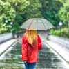 VALICLUD Portable Sun and Umbrella, Transparent Foldable Umbrella, Windproof Compact