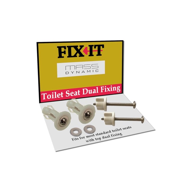 FIX-IT Dual Fixing Toilet Seat Pack – Includes Both top