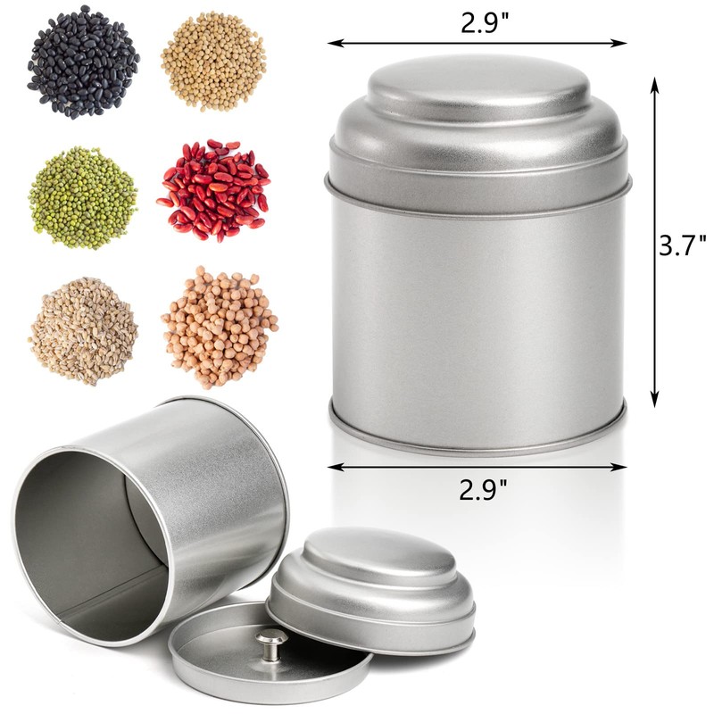 Lawei 9 Pack Tea Tins Canister with Airtight Double Lids,