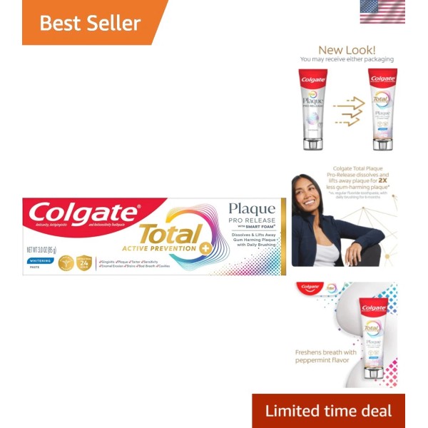 Unbranded Colgate Total Plaque Pro Release: Whitening & Gum Protection