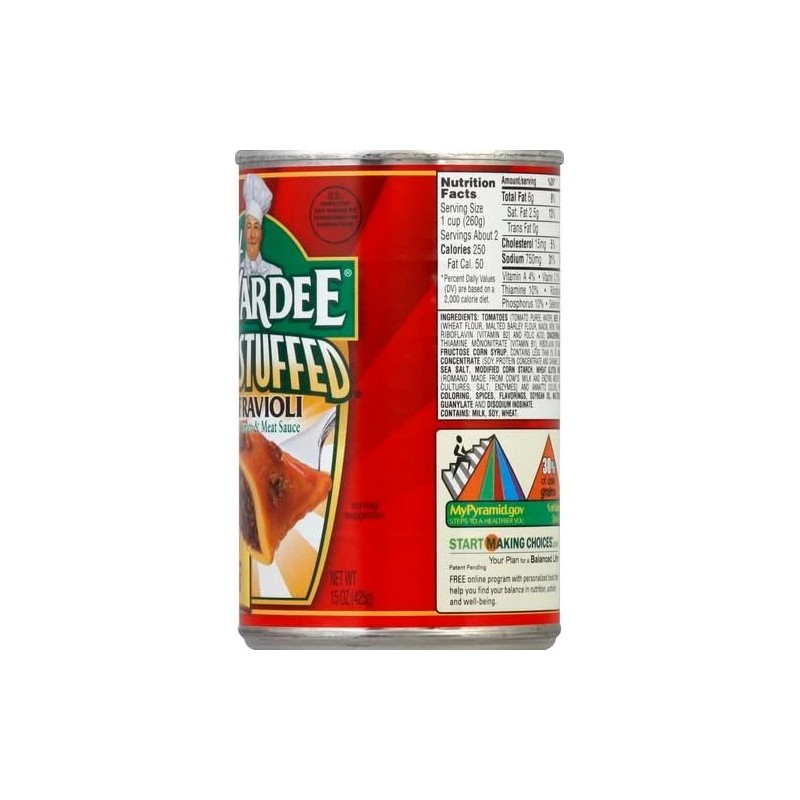 Chef Boyardee Overstuffed Beef Ravioli, 15 Oz Can - Quick