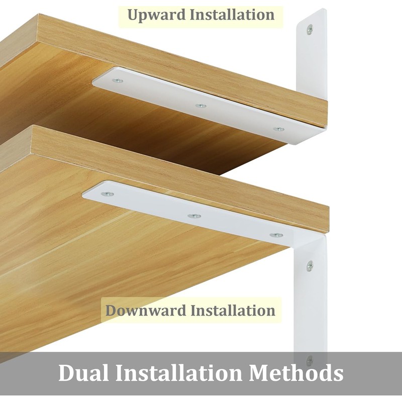 Alise Floating Shelf Brackets Heavy Duty L-Shaped Wall Brackets -