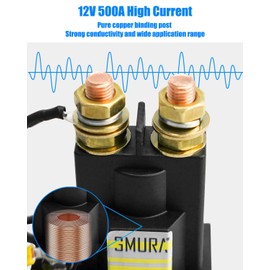 High Current Battery Disconnect Switch 12V 500A, Universal Battery Kill Switch for Car Engineering Vehicle Truck RV Trailer, Manual Battery Cut Shut Off Switch