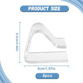 hioseyre 8Pcs Plastic Table Cloth Clip, Transparent Picnic Tablecloth Clips, Transparent Table Clips, Suitable For Christmas, Family Wedding Party, Indoor And Outdoor Camping