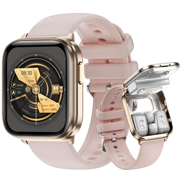 CNBRO Smart Watch with Earbuds, 2 in 1 Bluetooth Watch