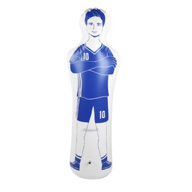 Inflatable Football Training Dummy Tumbler Soccer 0.35m PVC Boxing Punching Bag 40x160cmBlue