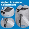 Shower Head,8”Rain Shower Head with Handheld Spray Combo and Adjustable