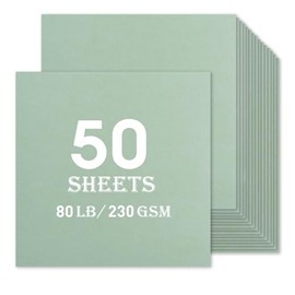 Sage Green Cardstock 50 sheets, 12” x 12” Cardstock Paper Bulk Construction Paper,230GSM Card Stock Printer Paper Scrapbooking Supplies for Diy Crafts Cricut Card Making