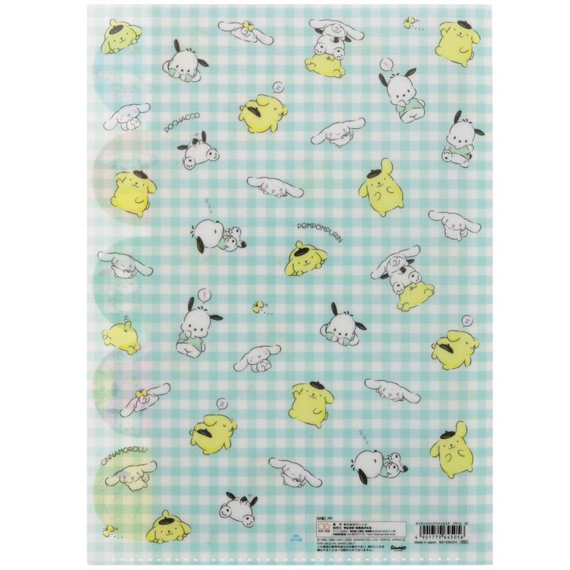 Sunstar Stationery Sanrio Clear File Die Cut Sanrio Characters S2108224