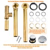 Artiwell 1-1/2" Brass Tubular Bath Drain Kit with Tip-Toe Bath