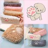APOSITV Paw Print Pen Case, Fluffy and Soft Plush Pencil