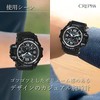 Clefer TS-AD095-BK Men's Wristwatch, Waterproof, Urethane Strap, Black, Black