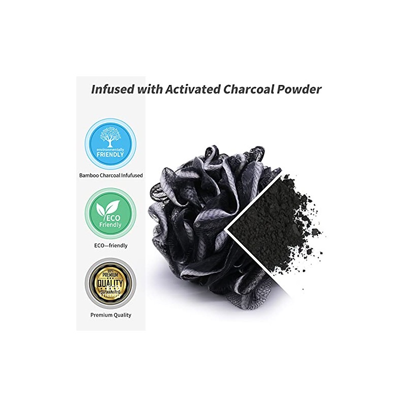 DYS Farm Shower Puffs for Body - Bath Luffa Loofa