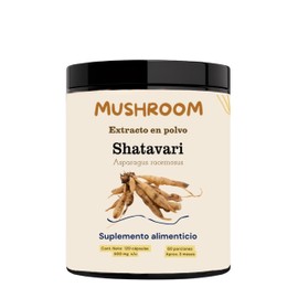 Hongos Adaptógenos - Hongo Shatavari - 120 Cápsulas - Suplemento Natural - Apoya el Sistema Reproductivo Femenino - Más de 5 Meses de Suministr