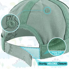 Fynnsure Toddler Baseball Hat Baby Baseball Cap Toddler Hat for Boys Girls Cotton Infant Adjustable Summer Caps with Ponytail Sea Blue 1-2 Years