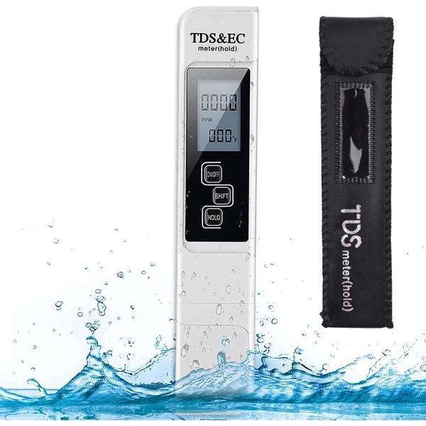 KEWAYO Digital TDS Meter, TDS Meter, Water Quality Measuring Instrument, Moisture Meter, TDS Measuring Instrument, Measuring Range: 0-9990μS/cm 0-9990ppm
