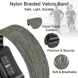 surundo Nylon Sport Band Compatible with Whoop Bicep Band 4.0 Strap Men Women with Bumper Case, Breathable Nylon Adjustable Waterproof Replacement Wristbands Straps for Whoop 4.0