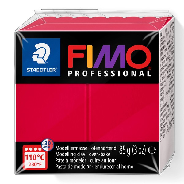 Staedtler Fimo Professional Soft Polymer Clay, 3-Ounce, Carmine, Carmine