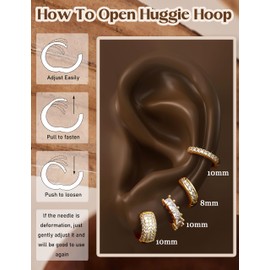 Chriscoco 4 Pairs of Hoop Earrings Gold/Silver for Women Hypoallergenic Hoop Earrings Gold Set Hoop Earrings Silver Small Lightweight Golden Earrings Women Girls, Copper, No Gemstone