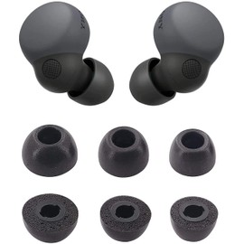 ALXCD Foam Ear Tips Compatible with Sony LinkBuds S Earbuds, S/M/L 3 Sizes 3 Pairs Soft Memory Foam Eartips Replacement Ear Tips Earbuds Tips Foam, Compatible with Sony LinkBuds S, Black sml