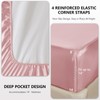 CozyLux Satin Sheets Queen Size - 4 Piece Pink Bed