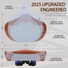 BUCKLOS New Noseless Bike Seat for Comfort Men&Women Extra Wide Bicycle Seat Cushion Oversized Comfortabele Foam Padded Bike Saddle for Peloton Exercise Bike Ebike Cruiser Bikes