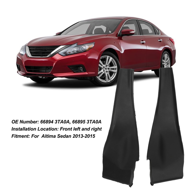 1Pair Front Cowl Extension Trim Cover Black Left Right Windshield