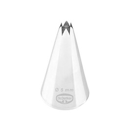 Dr. Oetker 3510 Bag Into Star Nozzle 5 mm, Stainless Steel, Silver, 5 x 2.5 x 1 "