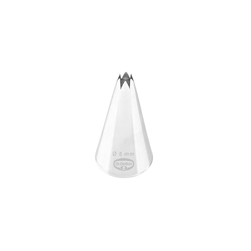 Dr. Oetker 3510 Bag Into Star Nozzle 5 mm, Stainless