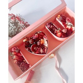 UNIKPACKAGING "I Love You” Flower Gift Letter Shaped Fillable Box, with Plastic Liner, Size 22″ x 8″ x 4″ inch, for Luxury Style Flower and Gift Arrangements