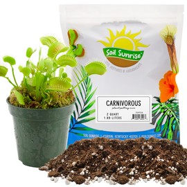 Carnivorous Plant Potting Soil Mix (2 Quarts), Ideal Additive for Venus Fly Traps, Sundews, and Pitcher Plants