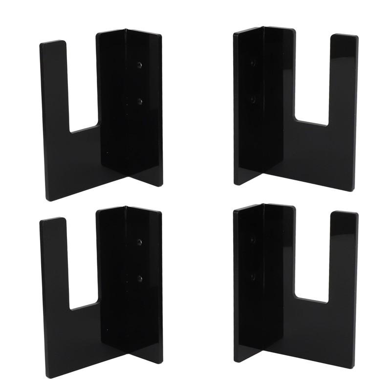 4Pcs Black Acrylic Skateboard Wall Mount Rack Skateboard Wall Hanger