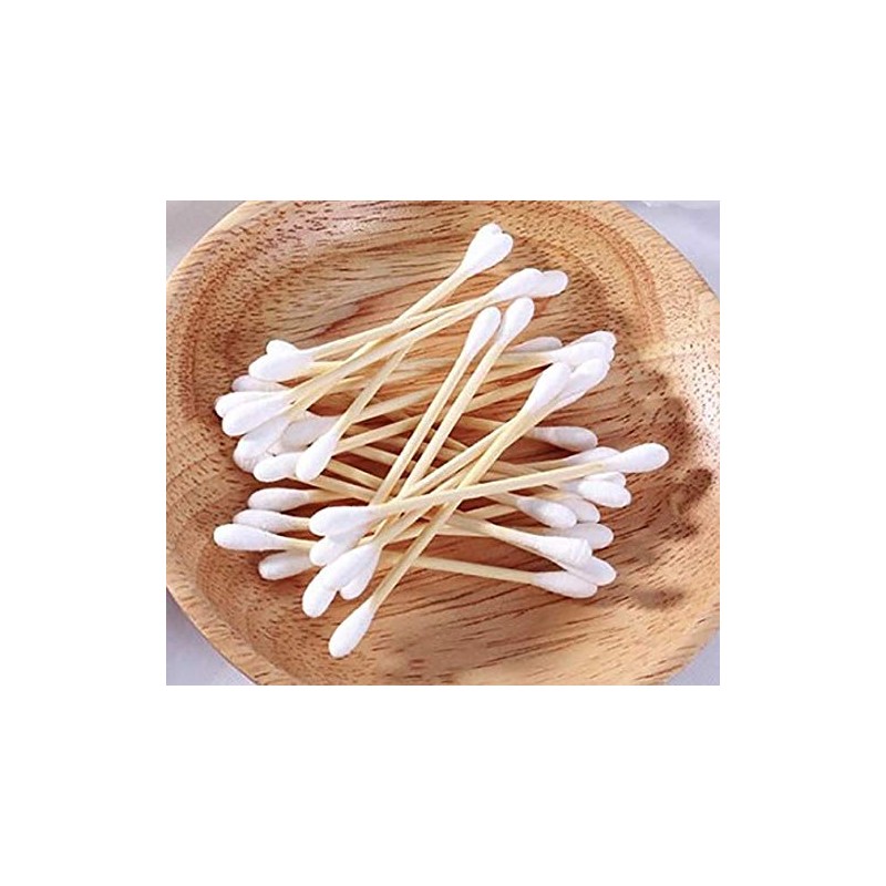 200 Hisopos de Bamboo con almohadillas de algodón 100% Biodegradables.