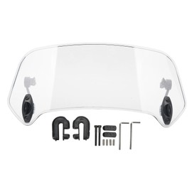 Motorcycle Windscreen Adjustable Clip On Windshield Universal Wind Deflector for Motorbike Transparent