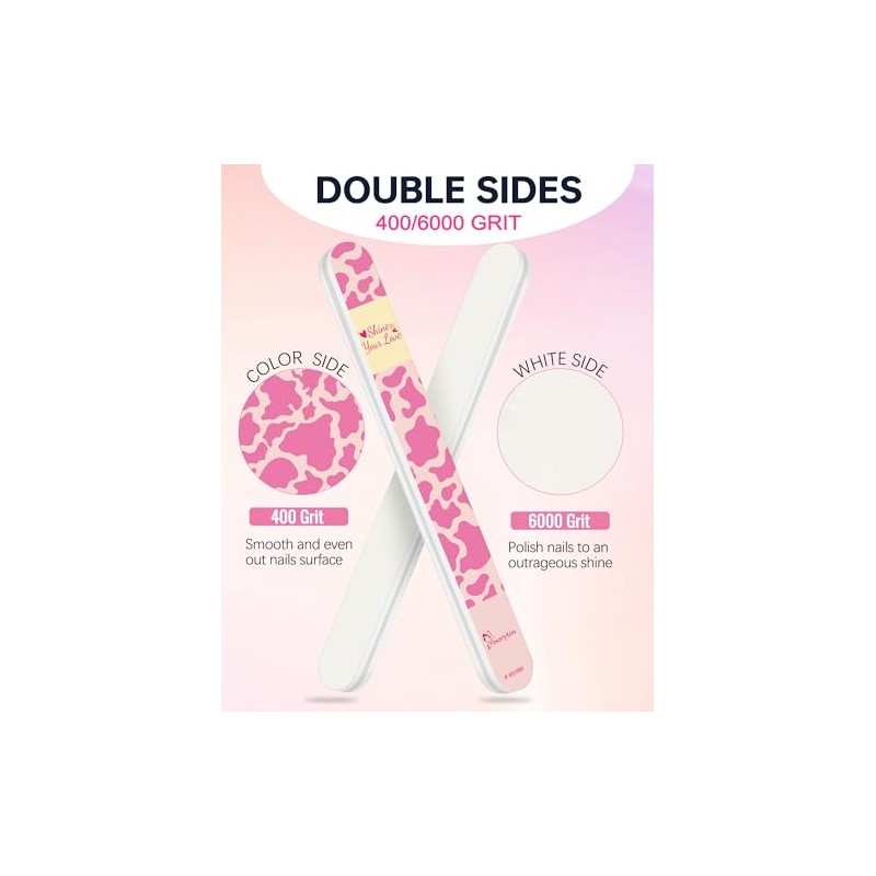 Maryton Nail Buffer, Shiny Buffing File for Natural Nails, 3PCS