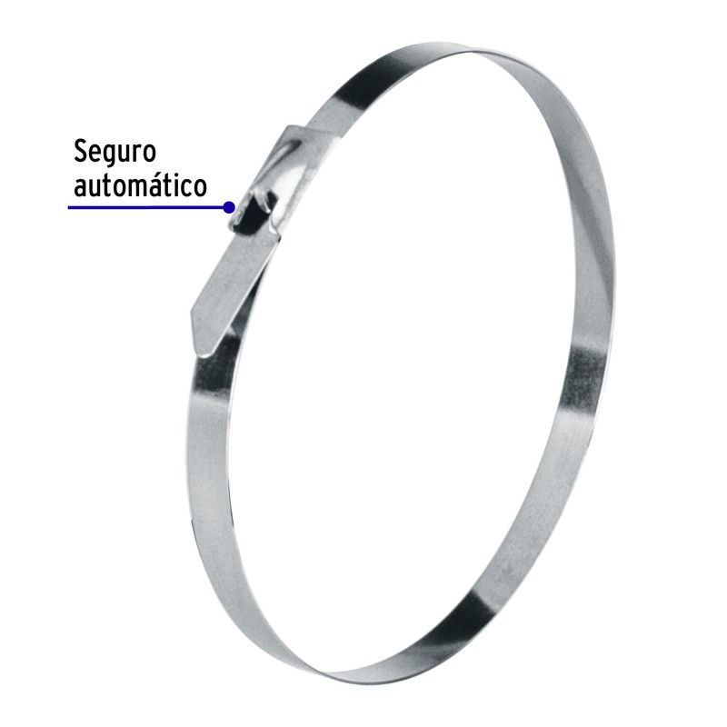 Volteck CINM-20020, Bolsa con 10 cinchos de 20 cm acero