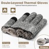 Rahhint Thermal Winter Gloves for Men Women Pure Wool Knit