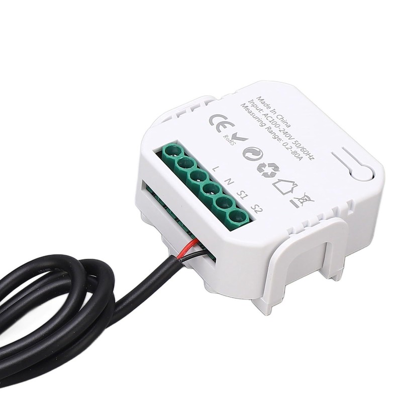 Fafeicy Smart Electricity Meter with Clamp Power Consumption Monitor (Black)