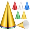 Haiabei 30Pcs 7.3 * 4.9Inches Cone Party Hats Colorful Metallic
