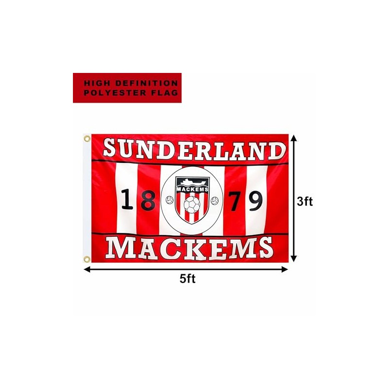 GIFTS 4 ALL Giant Sunderland Fans Flag, 5ft x 3ft