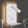 ZEROUNO LED Wall Lamp with USB-C/A Ports & Adjustable Headboard