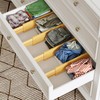 BAMEOS 4" High Drawer Dividers Bamboo Separators Organization Expandable Organizers